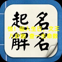 惊！输入生日，文王八卦能  查一生命数